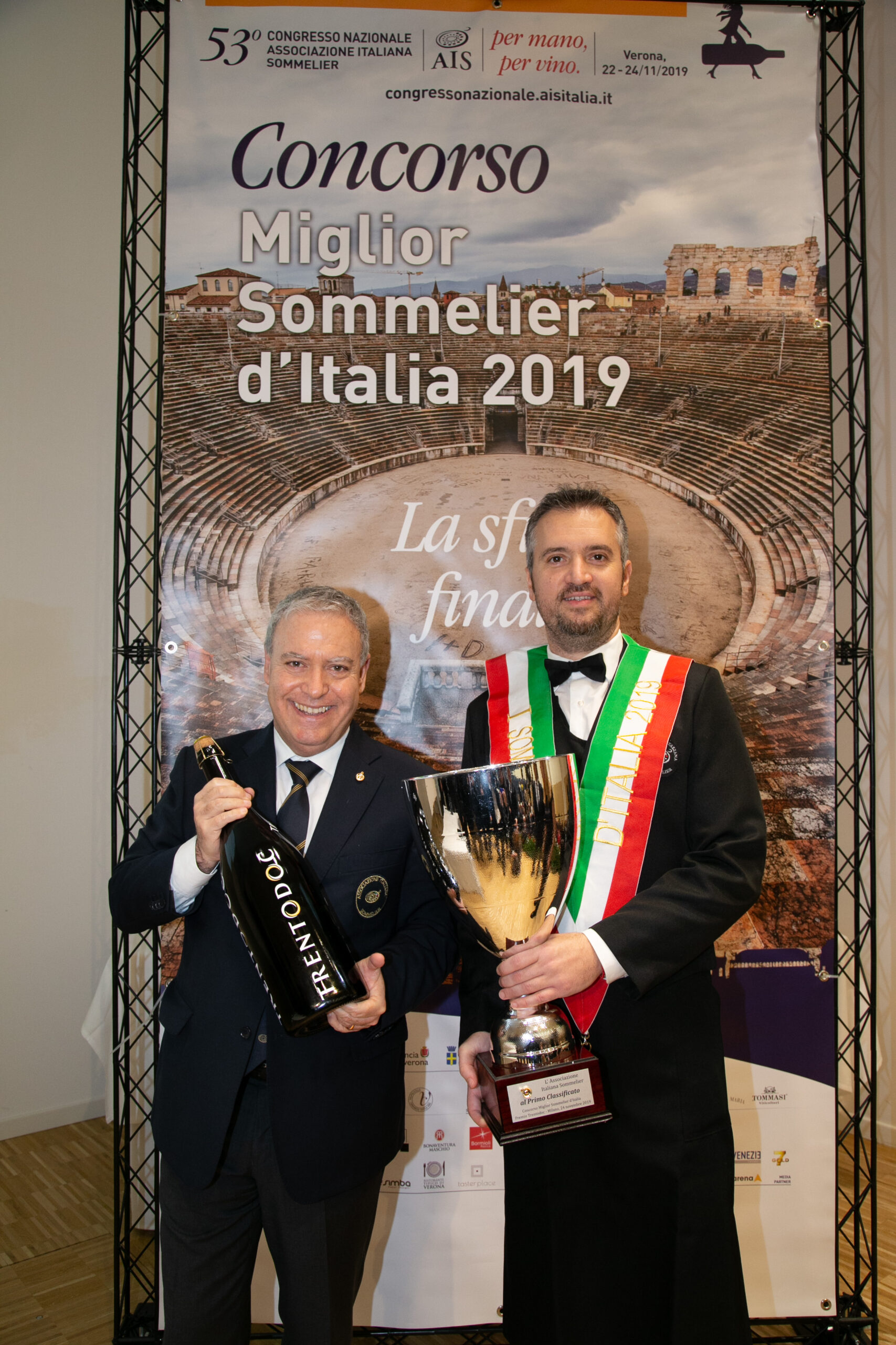 Miglior Sommelier d'Italia 2019 (con il Presidente Antonello Maietta)